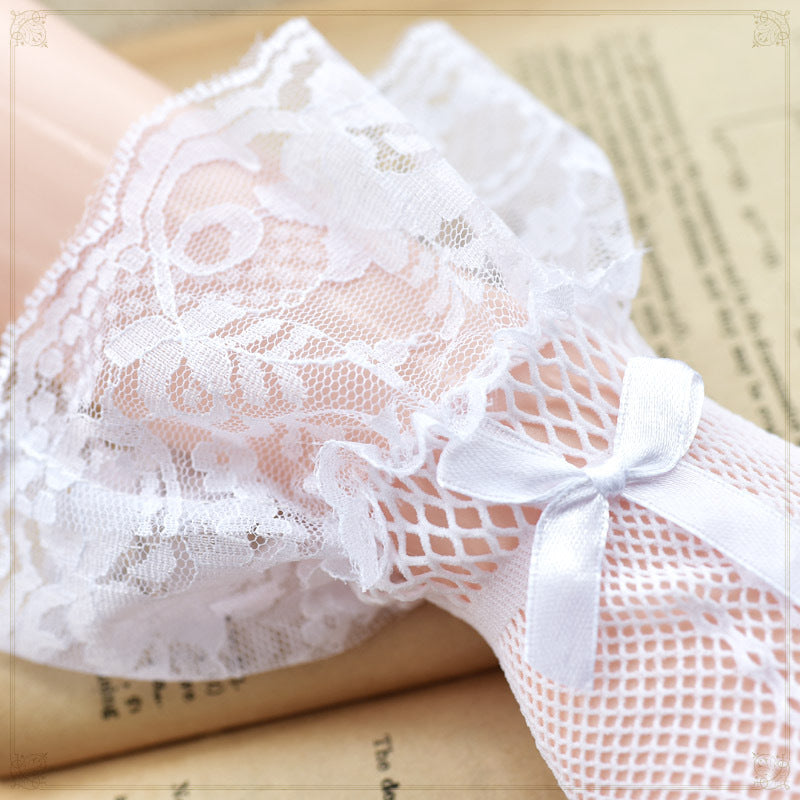 Wholesale Full-finger fishnet lace gloves